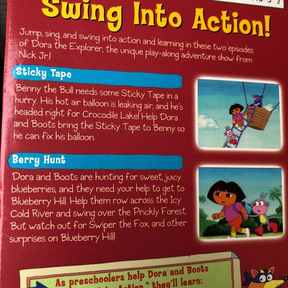 Dora the Explorer Swing Into Action VHS Tape Nick JR 2001 - Picture 7 of 7